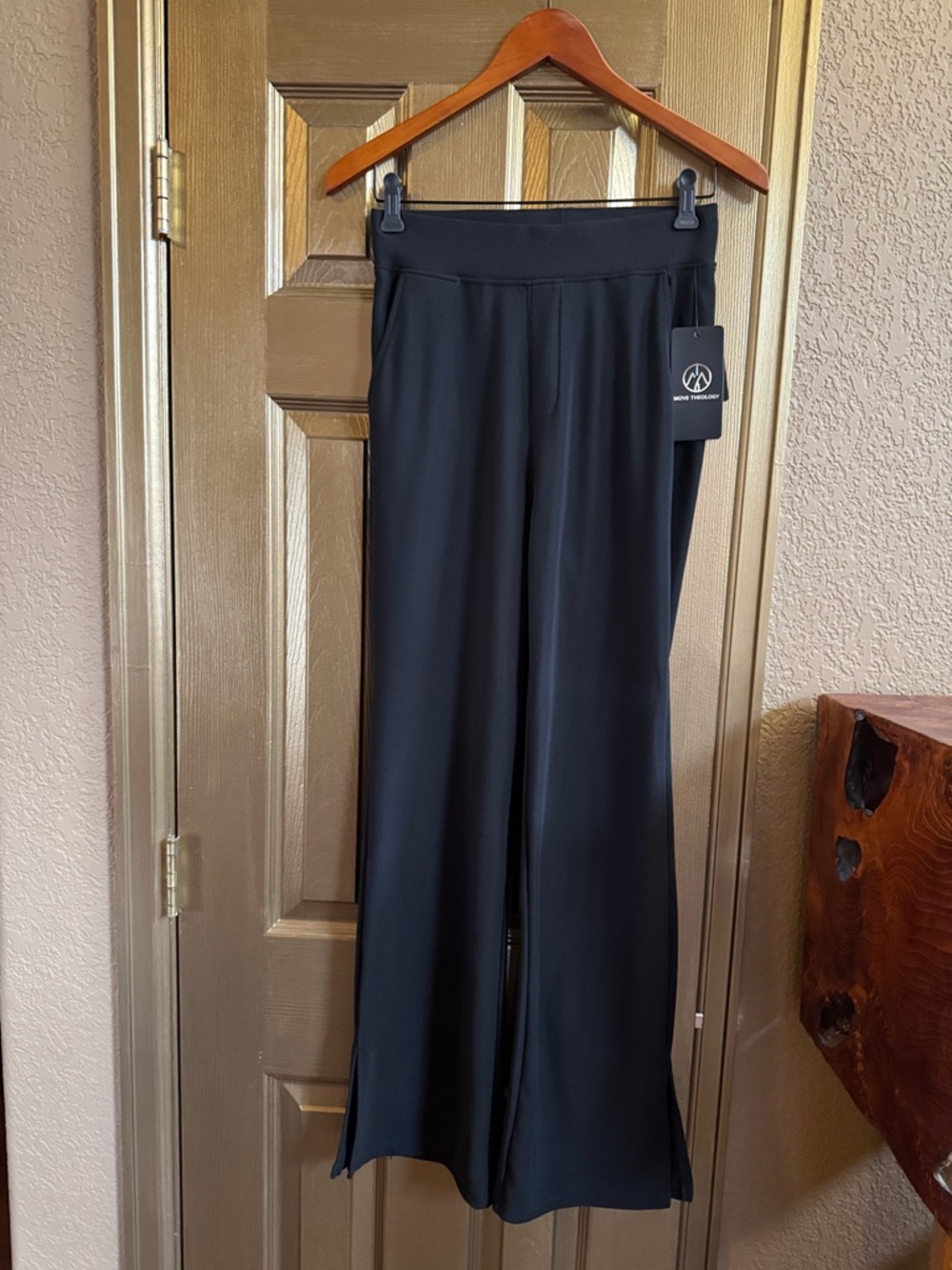 Women's Straight Leg Black Pants - Modern Pull-On Style